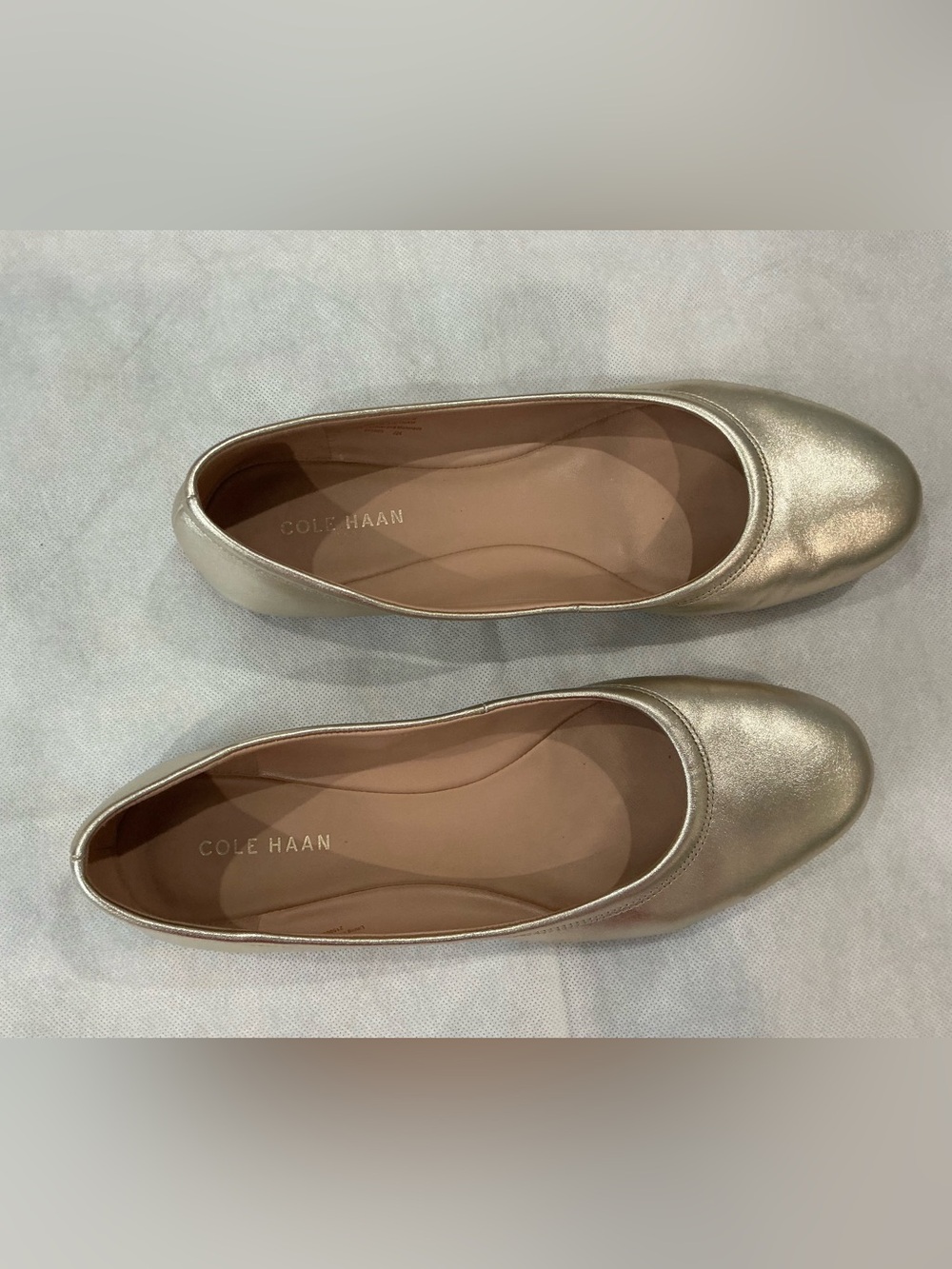 Cole Haan metallic gold, ballet flats women’s size 10 1/2 B